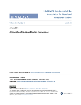Association for Asian Studies Conference