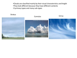 Stratus Clouds Characteristics