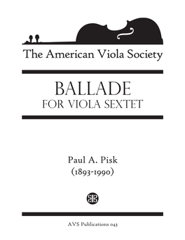 Ballade for Viola Sextet