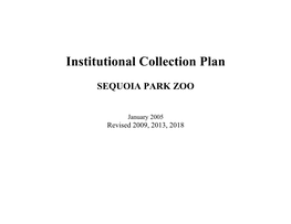 Institutional Collection Plan