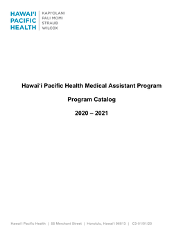 Hawai'i Pacific Health Medical Assistant Program