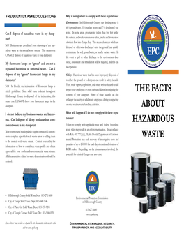 Facts About Hazardous Waste
