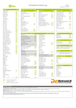 PROGRAMOVÁ PONUKA Tv2go Verzia:2.5 Strana 1/1 Platnosť Od: 01