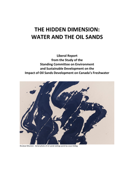 The Hidden Dimension: Water and the Oil Sands