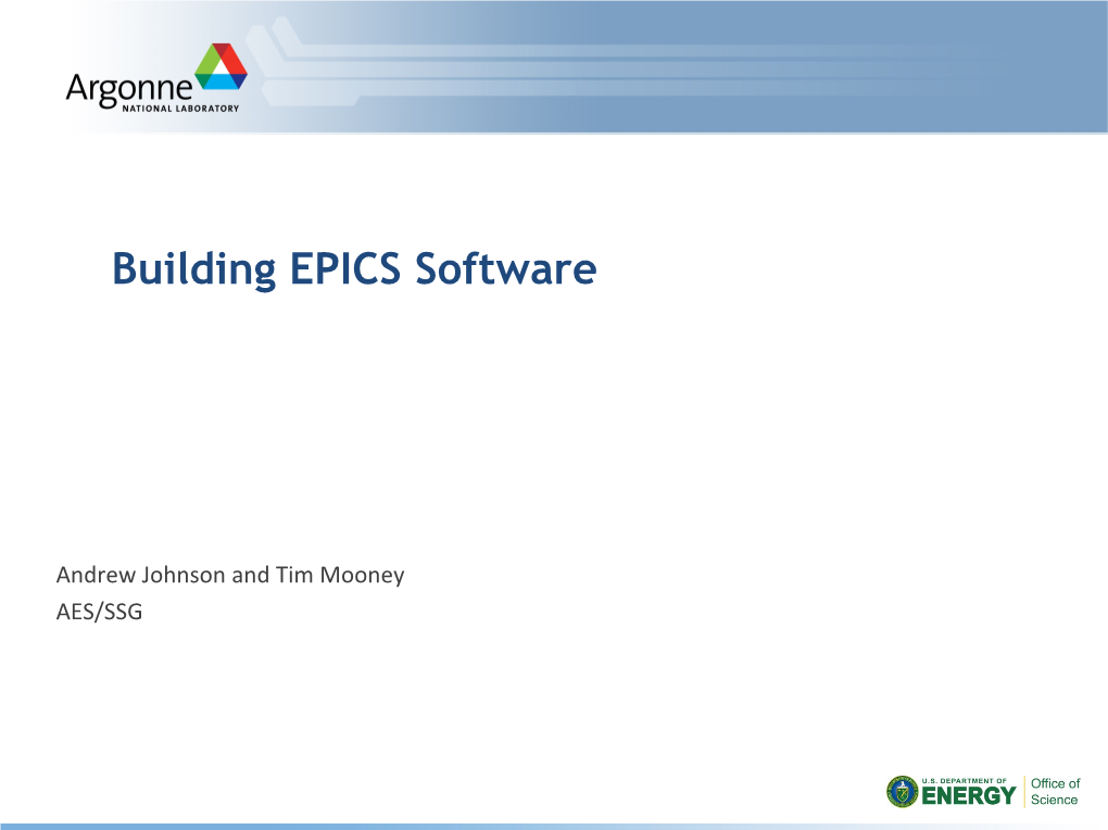 Building EPICS Software