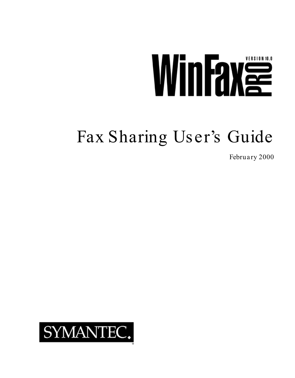 Fax Sharing User's Guide