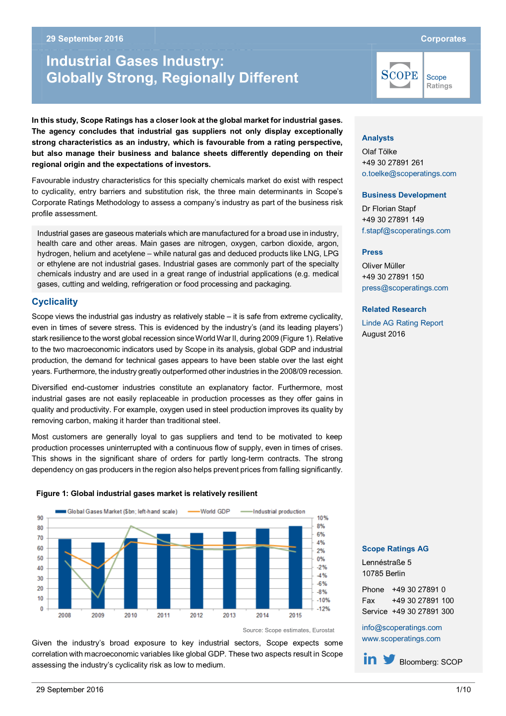 Industrial Gases Industry: Globally Strong, Regionally Different