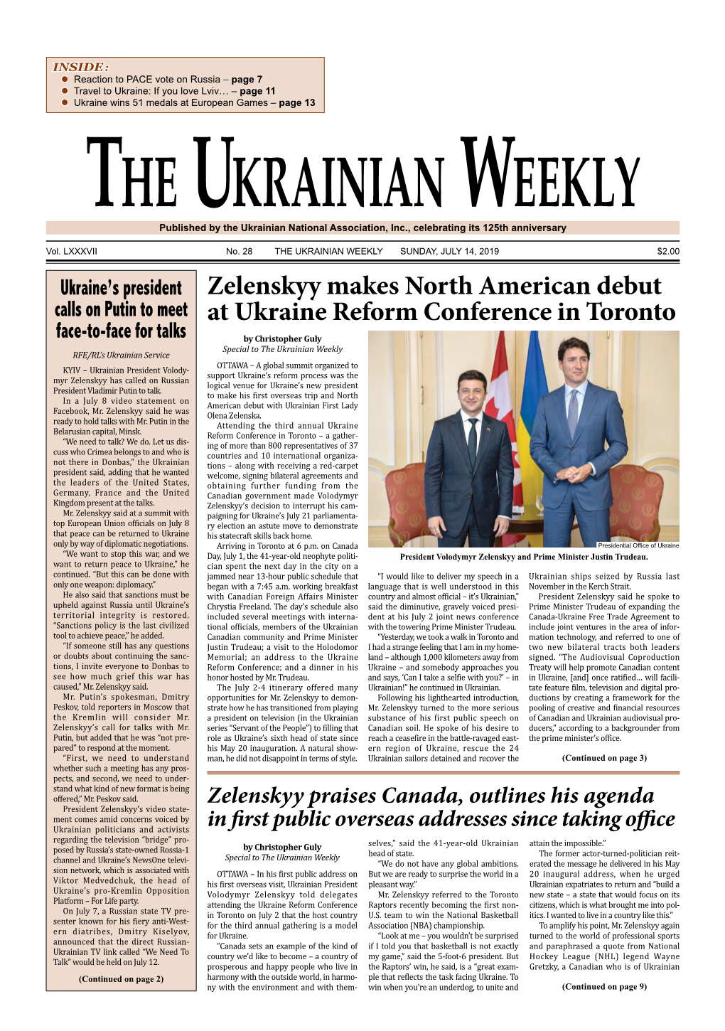 The Ukrainian Weekly, 2019