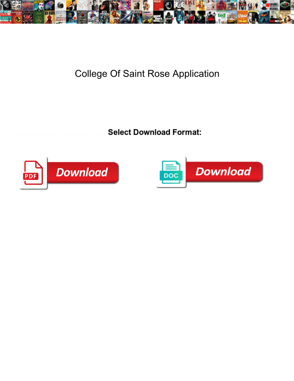 College of Saint Rose Application