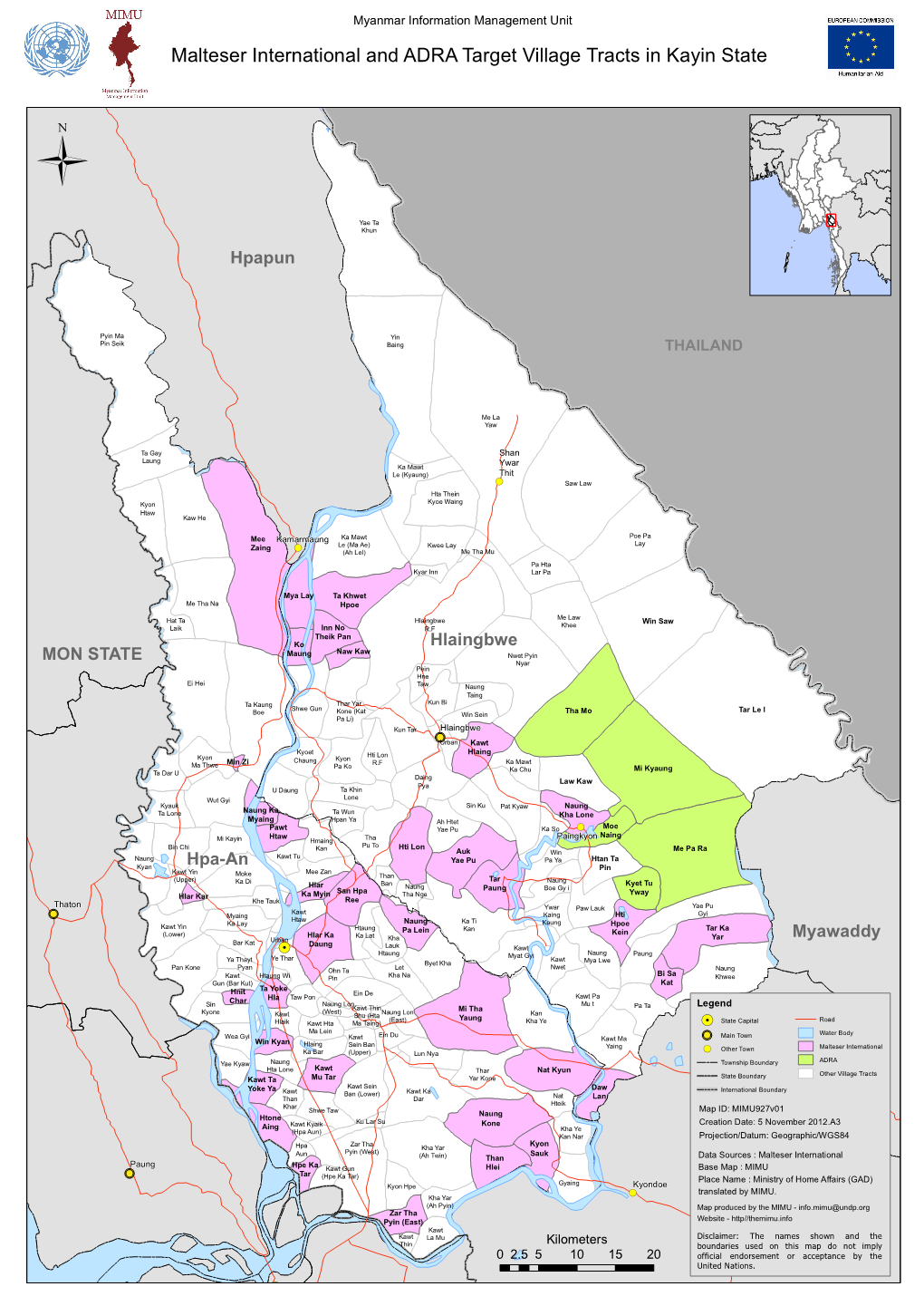 Malteser International and ADRA Target Village Tracts in Kayin State Ü