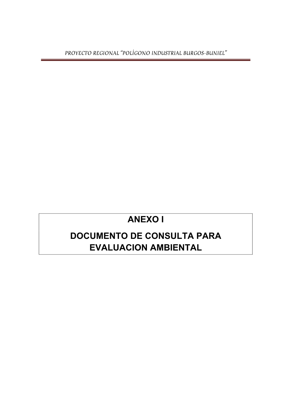 Anexo I Documento De Consulta Para Evaluacion Ambiental