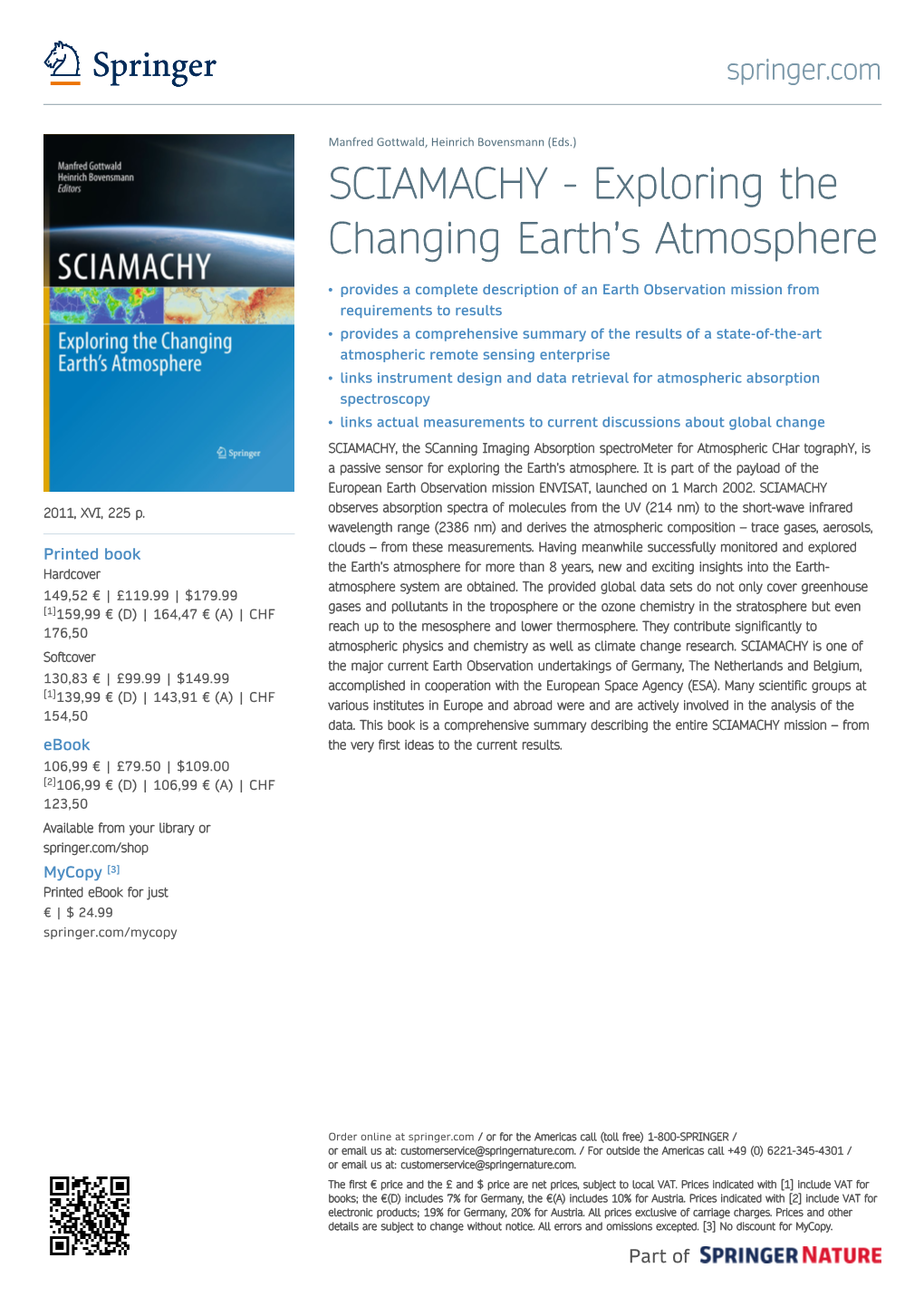 SCIAMACHY - Exploring the Changing Earth’S Atmosphere