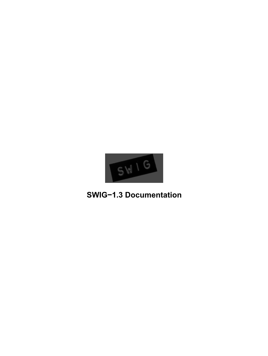 SWIG-1.3 Documentation