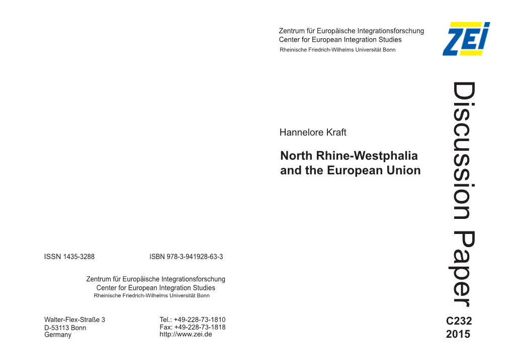 North Rhine-Westphalia and the European Union