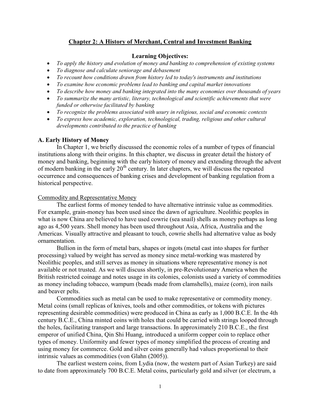 A History of Merchant, Central and Investment Banking Learning