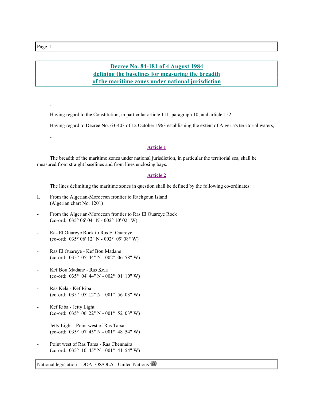 (National Legislation) © DOALOS/OLA