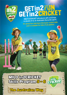 MILO In2cricket Skills Program 5 - 6