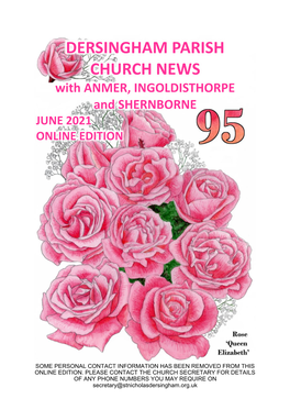 DERSINGHAM PARISH CHURCH NEWS with ANMER, INGOLDISTHORPE and SHERNBORNE JUNE 2021 ONLINE EDITION