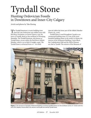 Tyndall Stone Hunting Ordovician Fossils in Downtown and Inner-City Calgary Article and Photos by Tako Koning