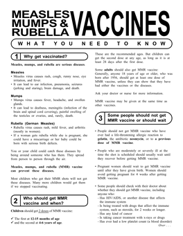 MMR Vaccine Information
