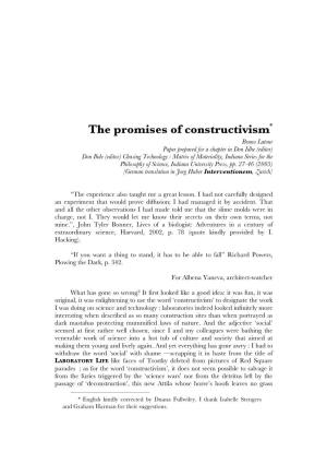 The Promises of Constructivism*