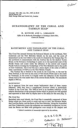 Oceanography of the Coral and Tasman Seas*