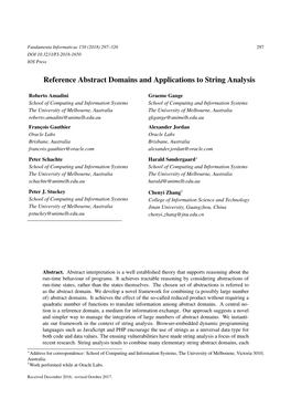 Reference Abstract Domains and Applications to String Analysis