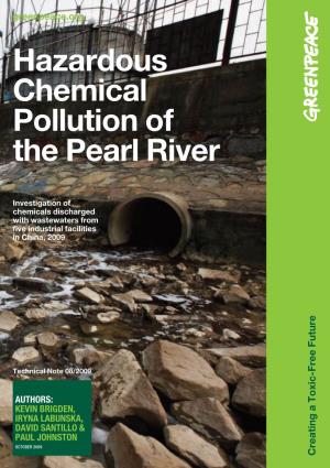 Hazardous Chemical Pollution of the Pearl River