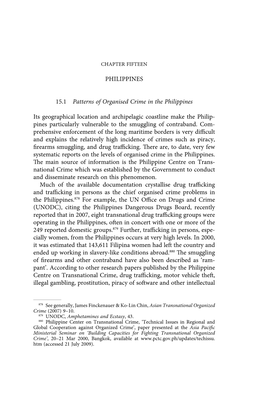 PHILIPPINES 15.1 Patterns of Organised Crime in the Philippines