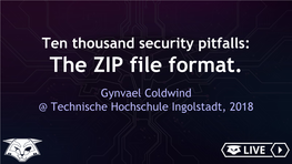 Ten Thousand Security Pitfalls: the ZIP File Format