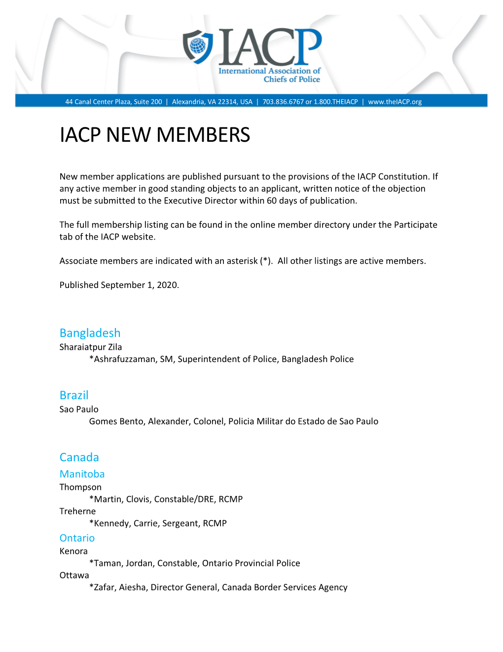 Iacp New Members