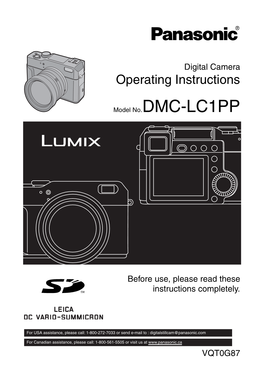 DMC-LC1 Manual