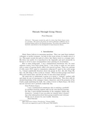 Threads Through Group Theory