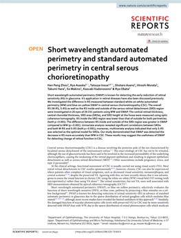 Short Wavelength Automated Perimetry and Standard Automated