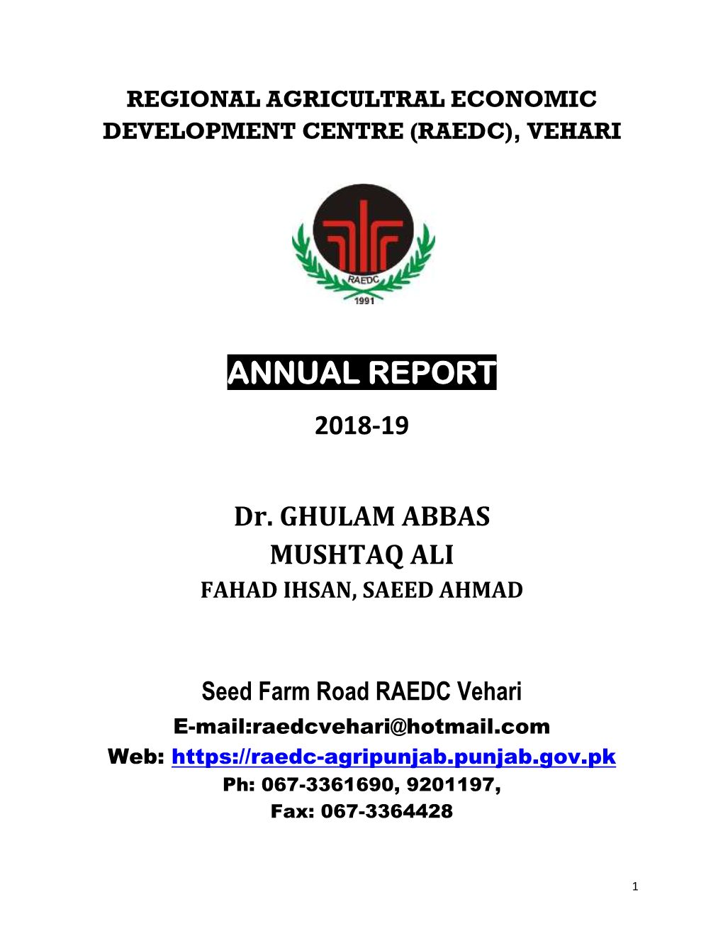 Annual Report 2018-19.Pdf