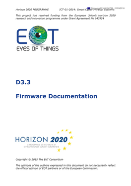 D3.3 Firmware Documentation H2020-643924-Eot