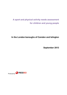 A Sport and Physical Activity Needs Assessment for Children and Young People