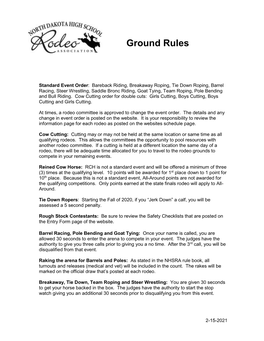 2020-2021 Ground Rules