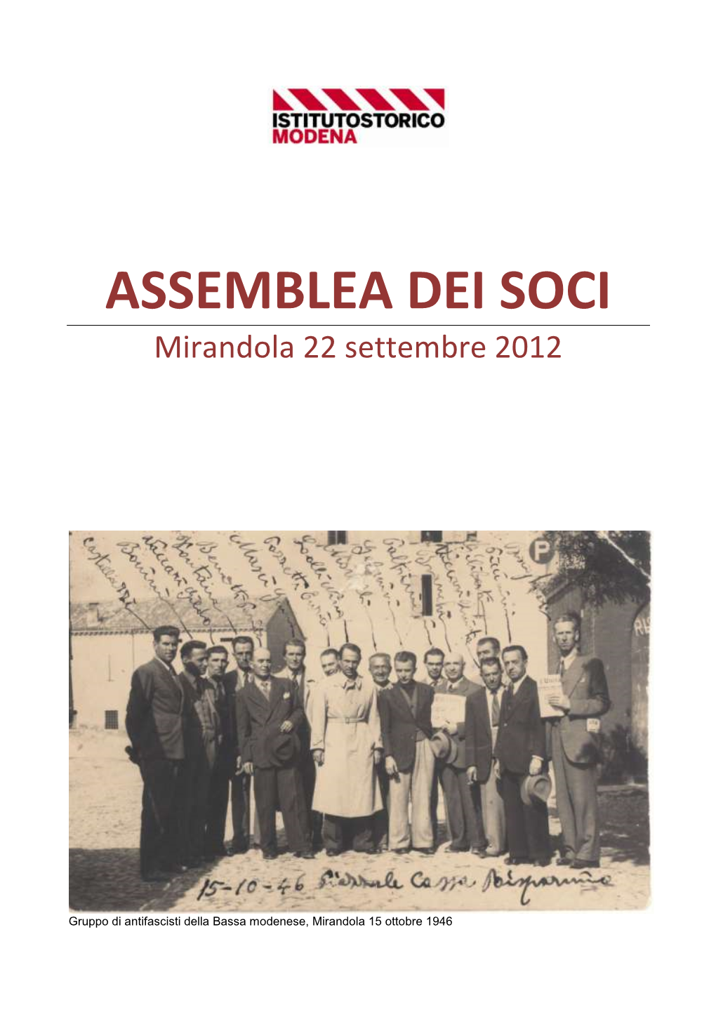 Rapporto Di Attività Assemblea Dei Soci 2012