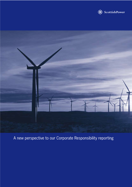 A New Perspective to Our Corporate Responsibility Reporting Corporate Responsibility