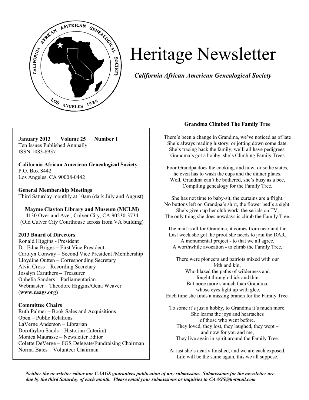 Heritage Newsletter