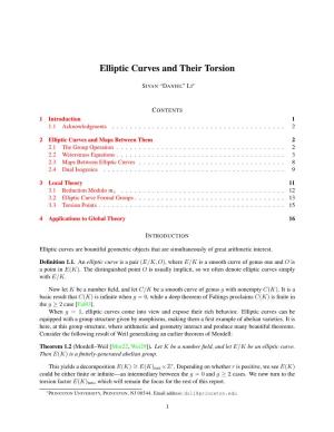 Elliptic Curves and Their Torsion