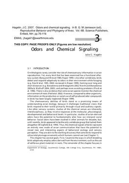 Odors and Chemical Signaling