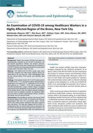 An Examination of COVID-19 Among Healthcare Workers in a Highly