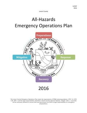 All-Hazards Emergency Operations Plan 2016