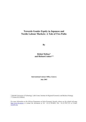 Towards Gender Equity in Japanese and Nordic Labour Markets: a Tale of Two Paths