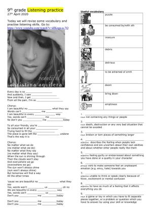 Christina Aguilera Lyrics