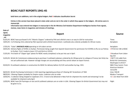 Boac Fleet Reports 1941-45