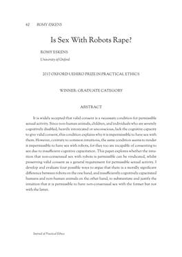 Is Sex with Robots Rape?