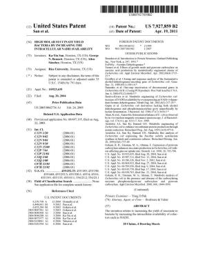 (12) United States Patent (10) Patent No.: US 7927,859 B2 San Et Al